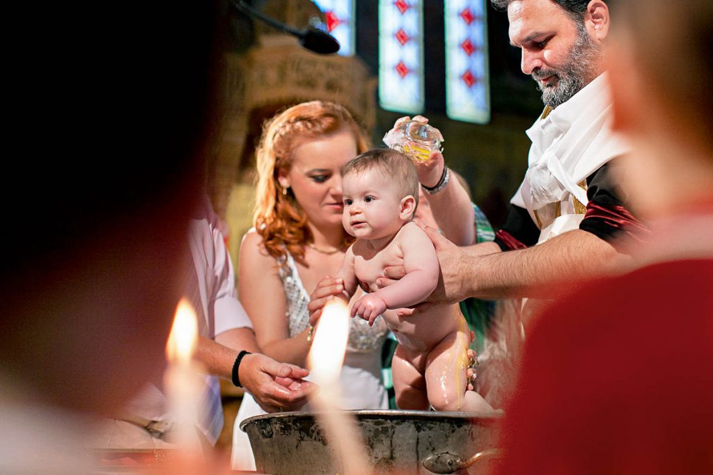 An infant baptism in the Orthodox Church