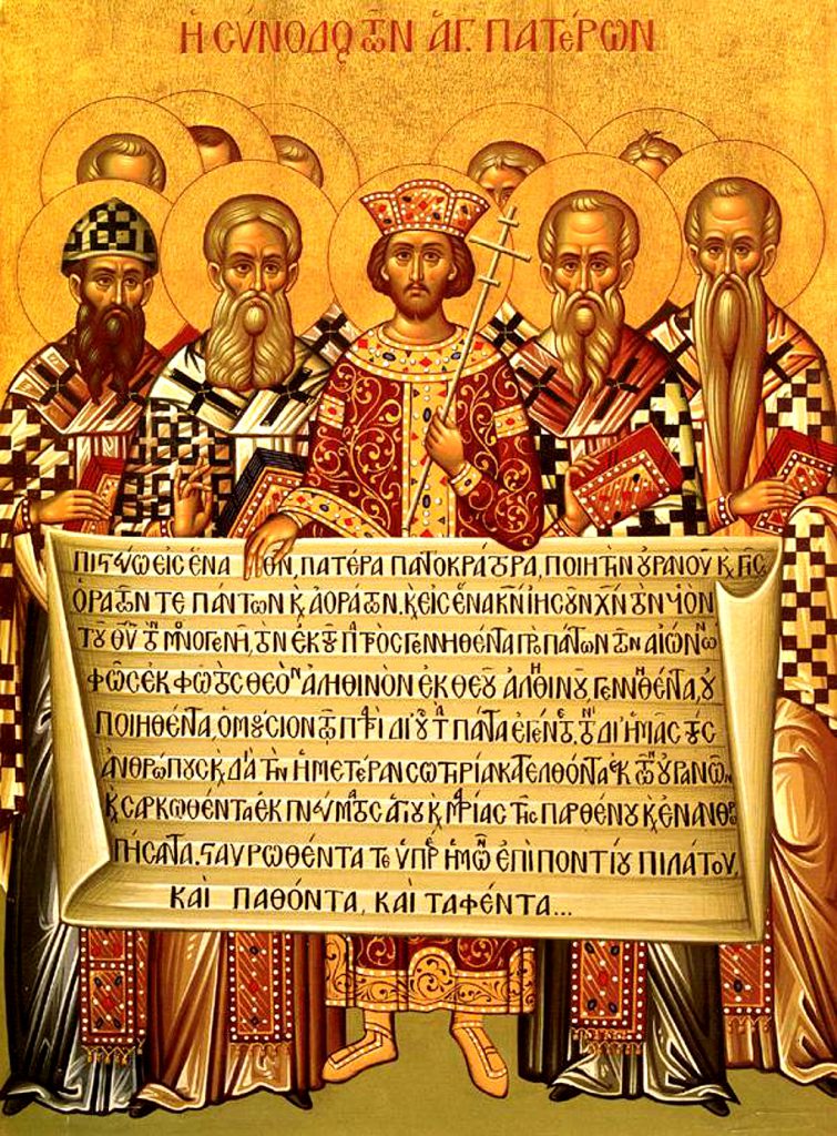 Icon of one of the Ecumenical Councils at Nicea