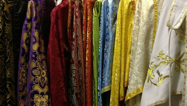 Orthodox vestments in many colors