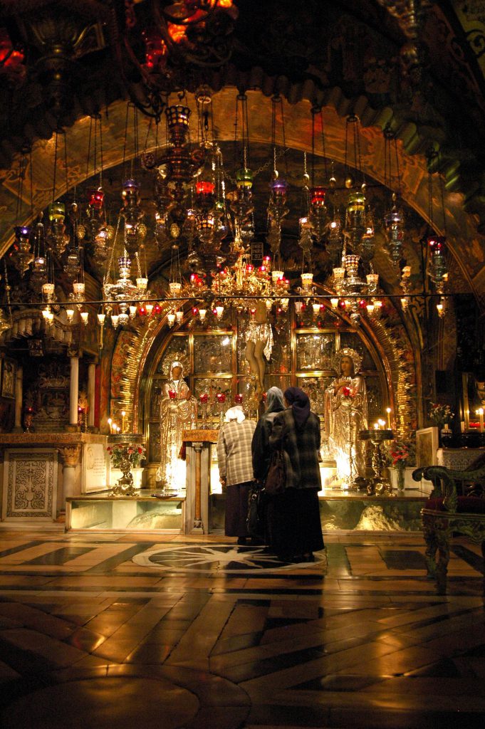 Altar at Calvary, where Christ was crucified on the Cross