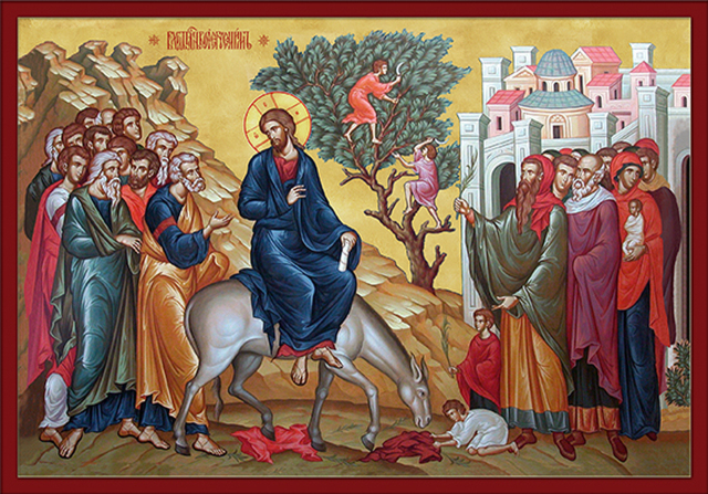 Orthodox icon of Palm Sunday