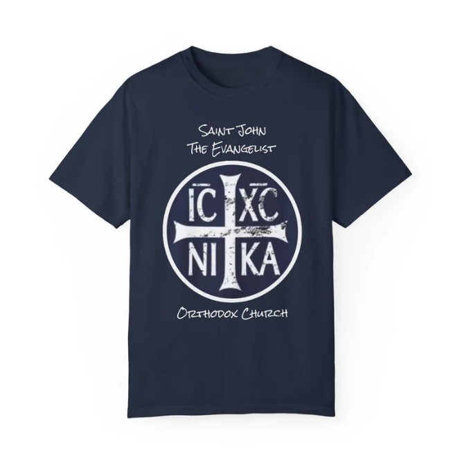 St. John the Evangelist Orthodox Church Navy Shirt